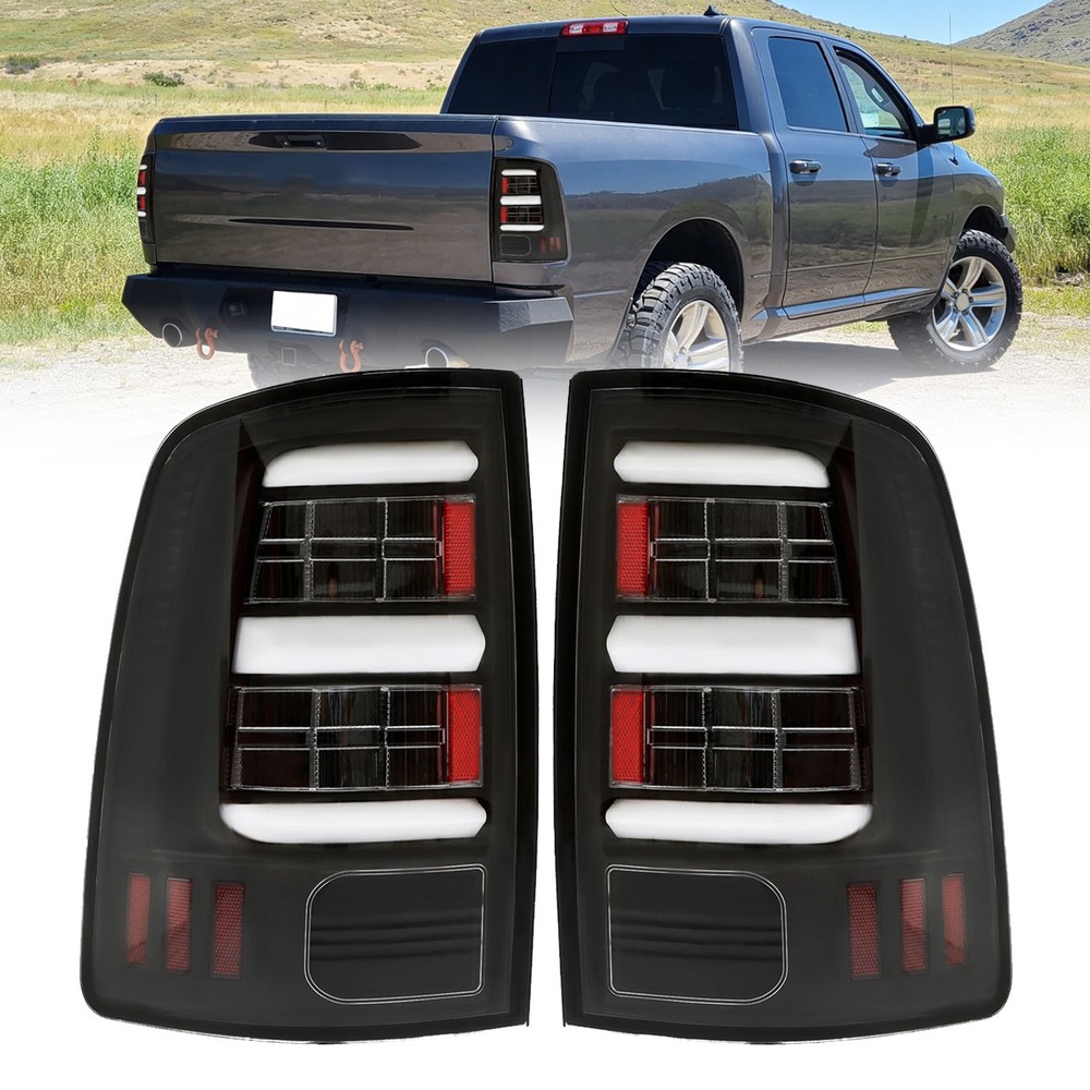 Pair LED Bar Tail Light w/Brake Lamp For Dodge Ram 1500 2500 3500 2009-2018