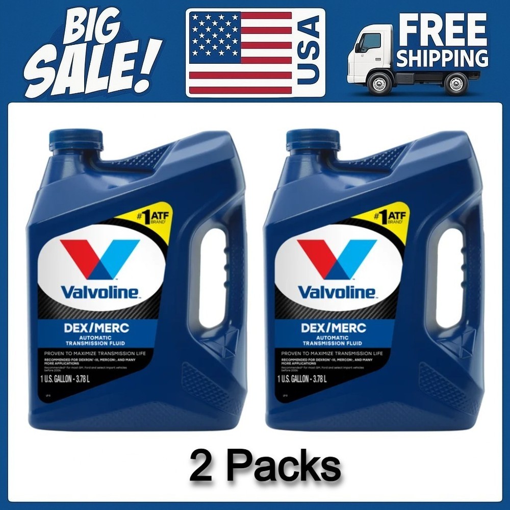 2 Packs Valvoline Dex/Merc Automatic Transmission Fluid (ATF) 1 GA