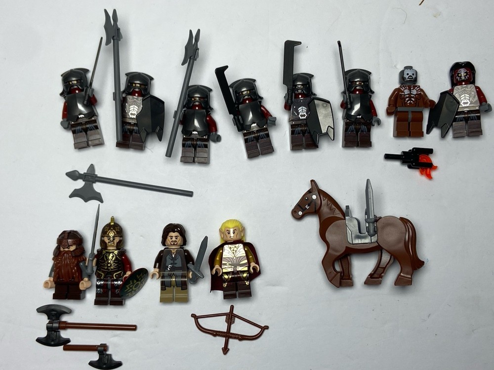 LEGO Lord of The Rings Minifigure Lot - Haldir Theodon Uruk Hai LOTR 9474