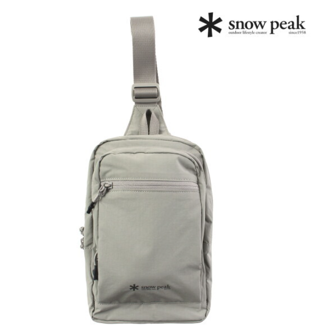 Snow Peak Dual Tech Sling Bag 5L Beige Gray Unisex Bag 16.5x 27x 7cm