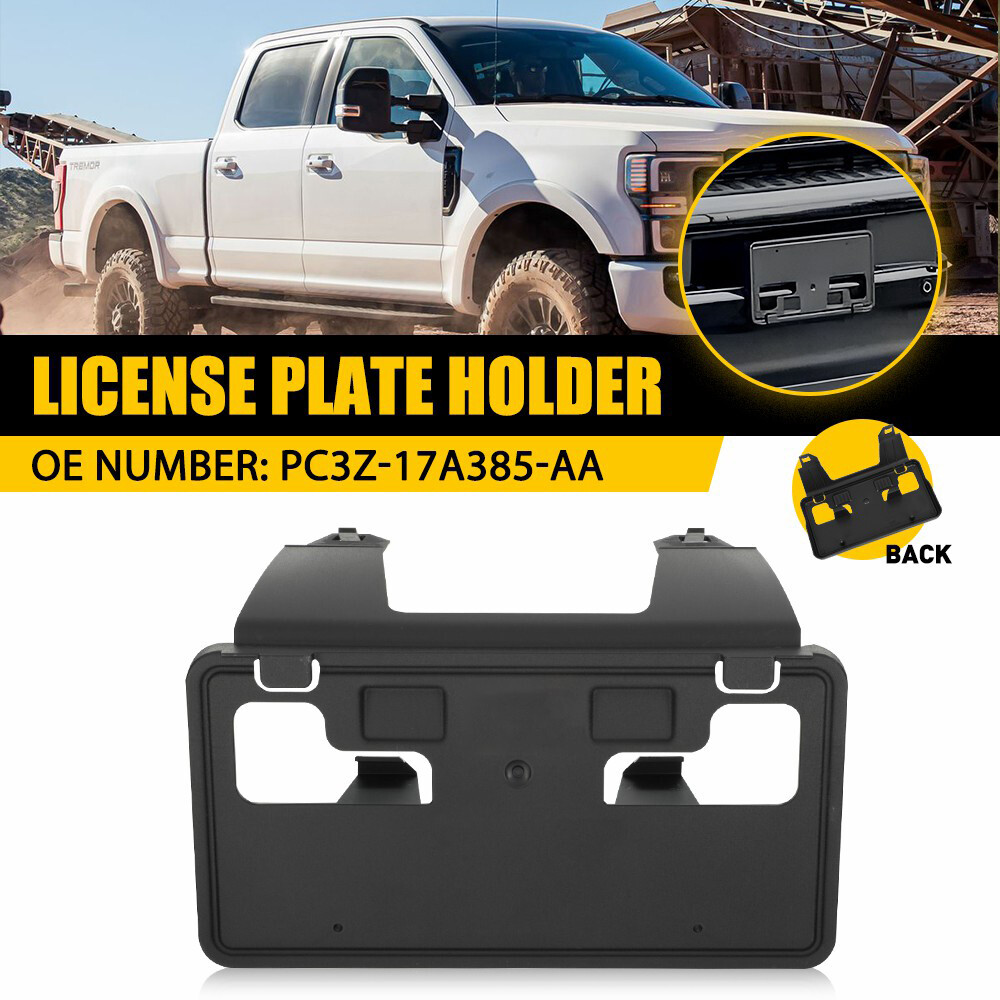 Ford F250 Super Duty 2-Piece Front Bumper License Plate Bracket PC3Z-17A385-AA  