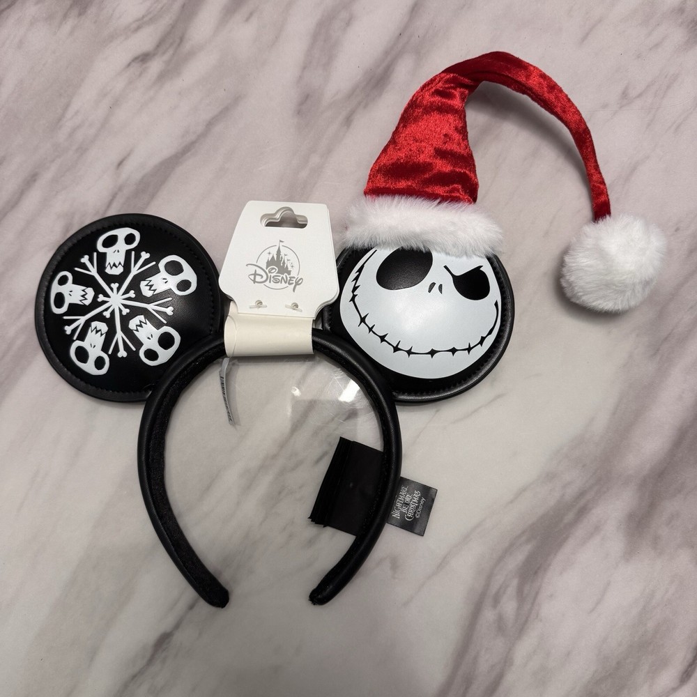 NWT  Disney Parks Nightmare Before Christmas Ears Headband Santa Jack