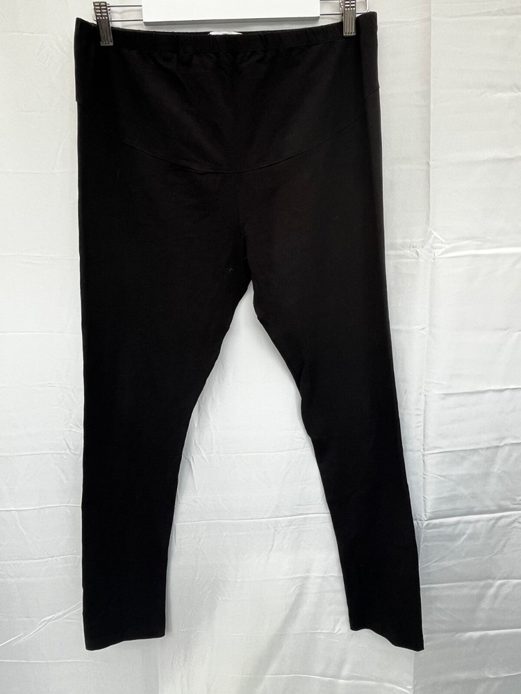 La Redoute Maternity Leggings Size L Black Cotton Blend