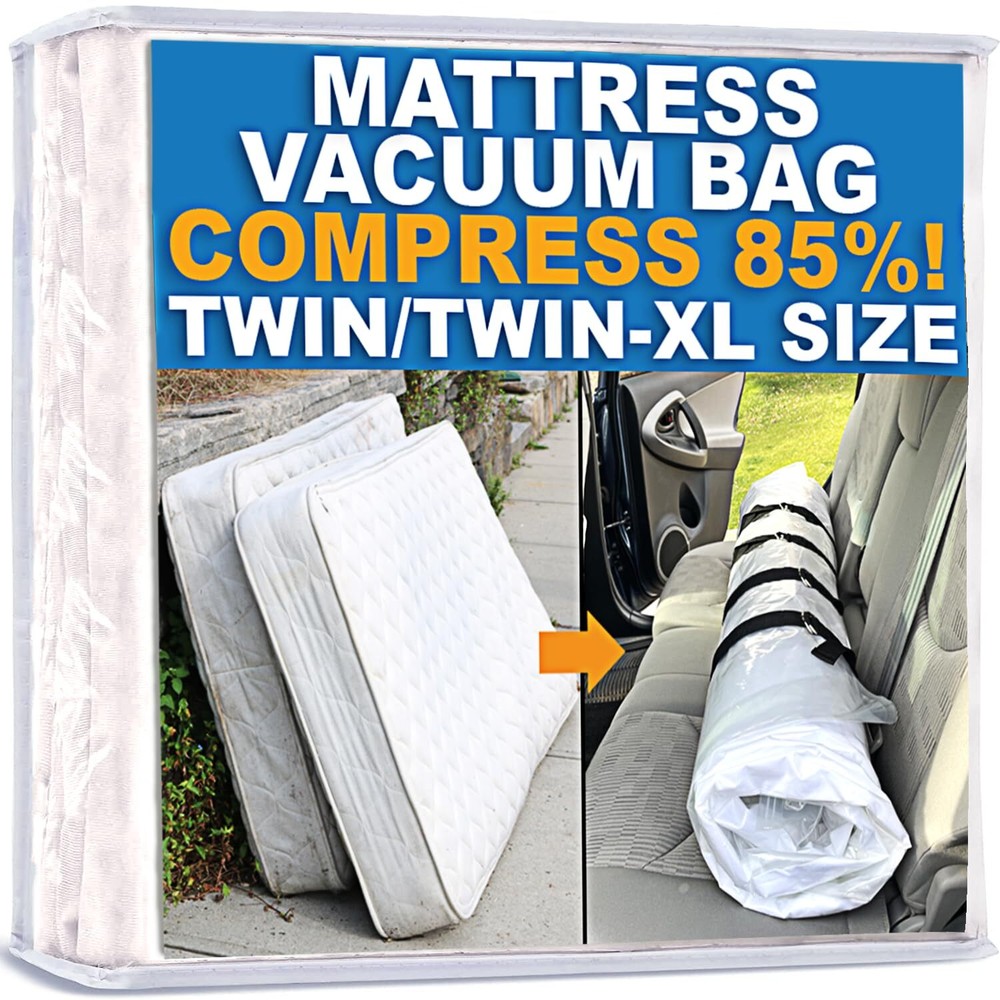 Mattress Vacuum Bag For Moving, Vacuum Seal Mattress Bag for Memory Foam or I...