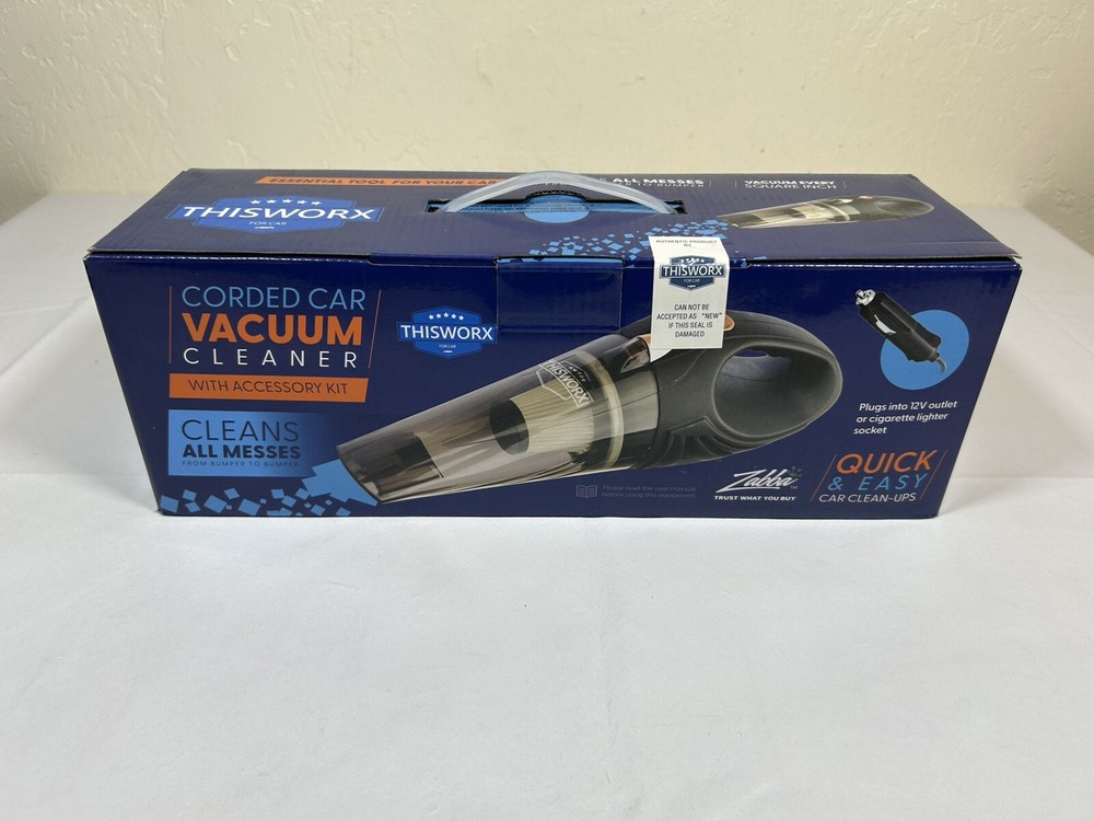 ThisWorx 12V Car Vacuum Cleaner Handheld with 16ft Cord New Sealed