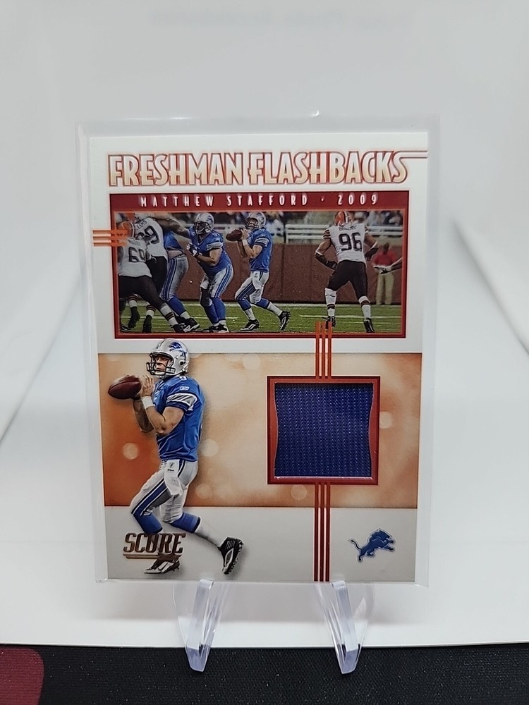 Matthew Stafford 2020 Score Freshman Flashbacks Jersey #FF-MS Detroit Lions