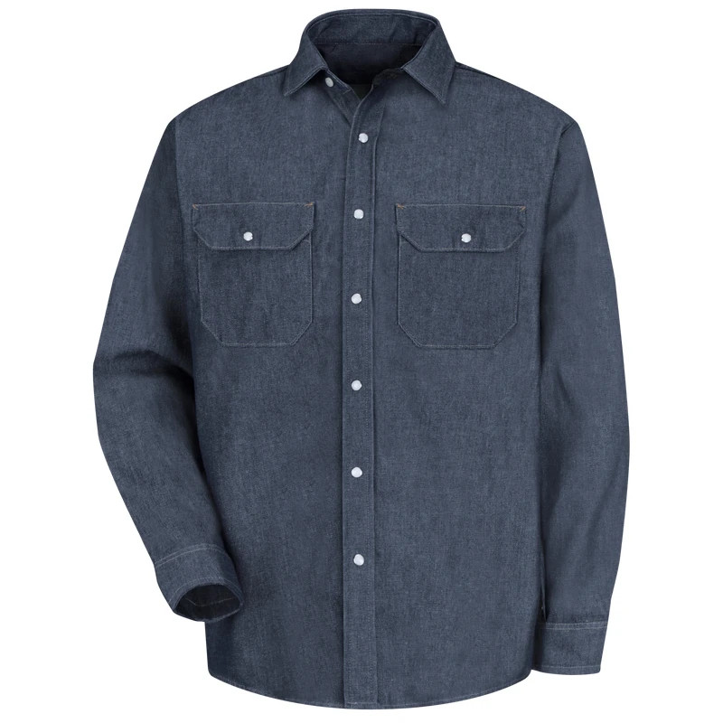 FLASH SALE! RED KAP Men's Long Sleeve Deluxe Denim Shirt-image