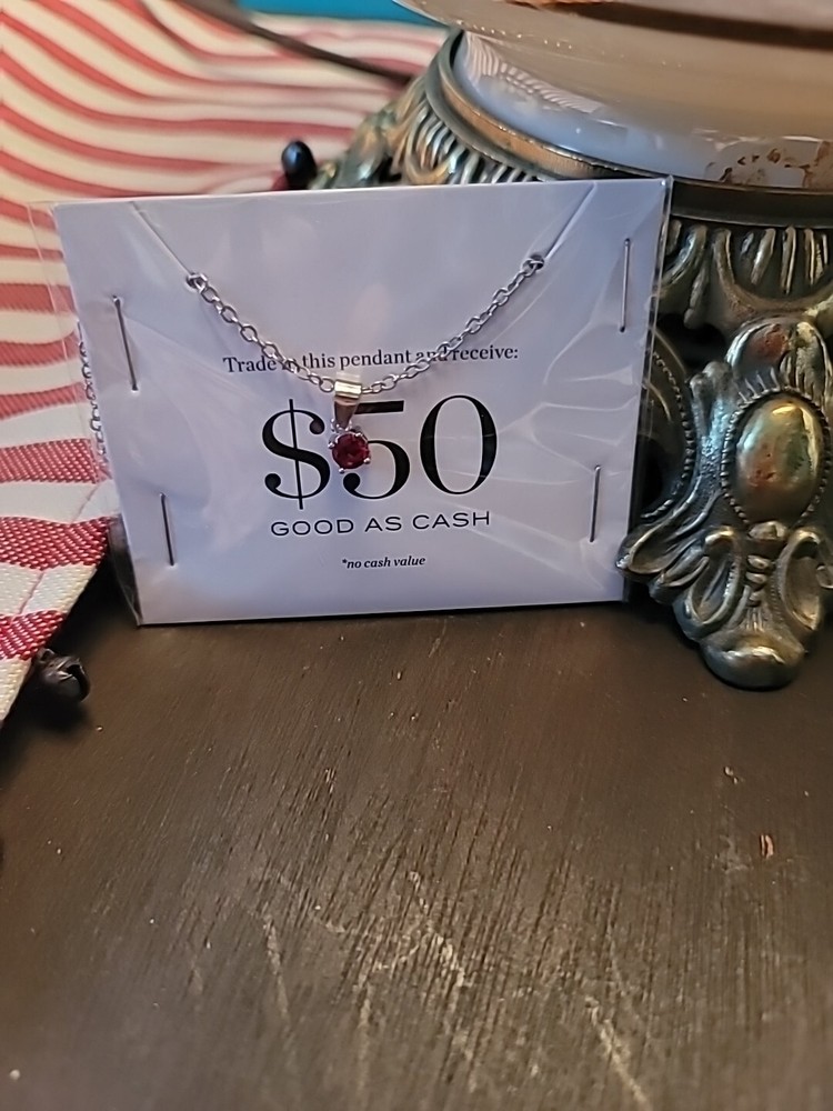 Effy Silver Chain Necklace with Ruby Red Stone Pendant