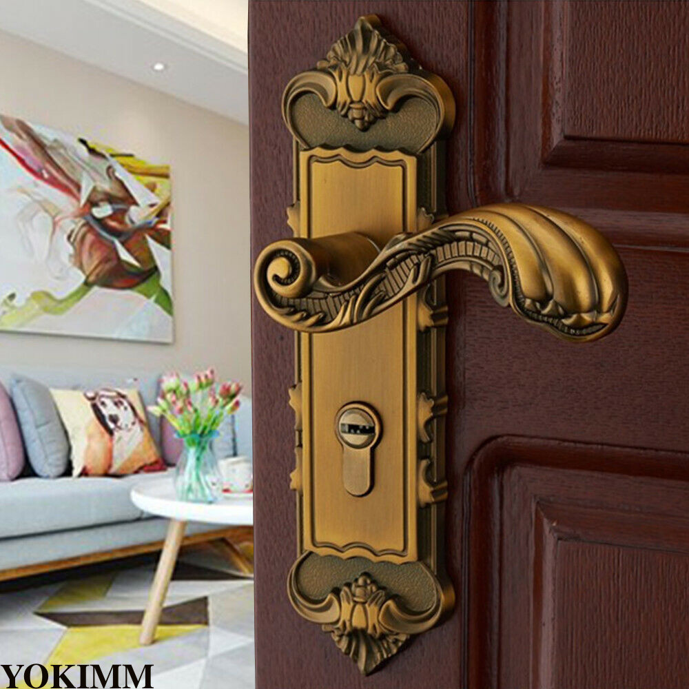 Vintage Mortise Door Lock Knob Lever for Interior & Exterior Security