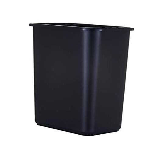 13 Quart / 3.25 Gallon Space-Efficient Trash Wastebasket, 13 Qt - 1 Pack Black
