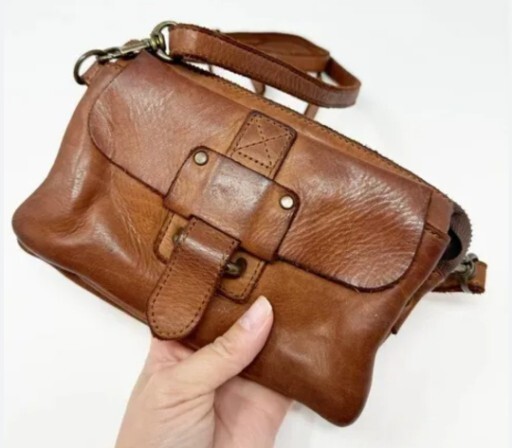 Harbour 2nd Leather Luna Crossbody Belt Bag Cognac Genuine Leather (Distressed)