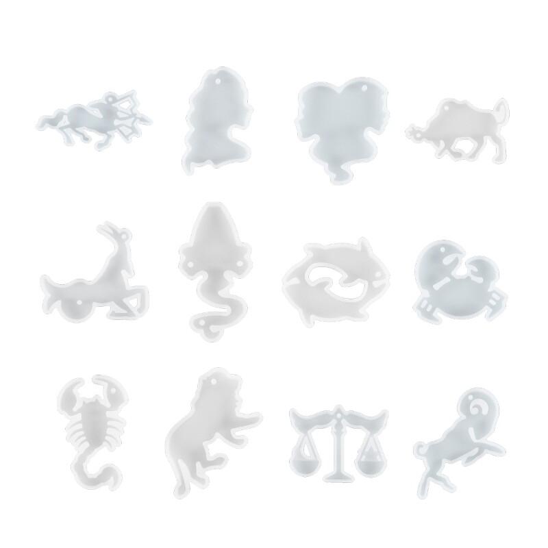 Pendant Mold Constellations Silicone Keychain Mould Resin Epoxy Mold DIY Casting