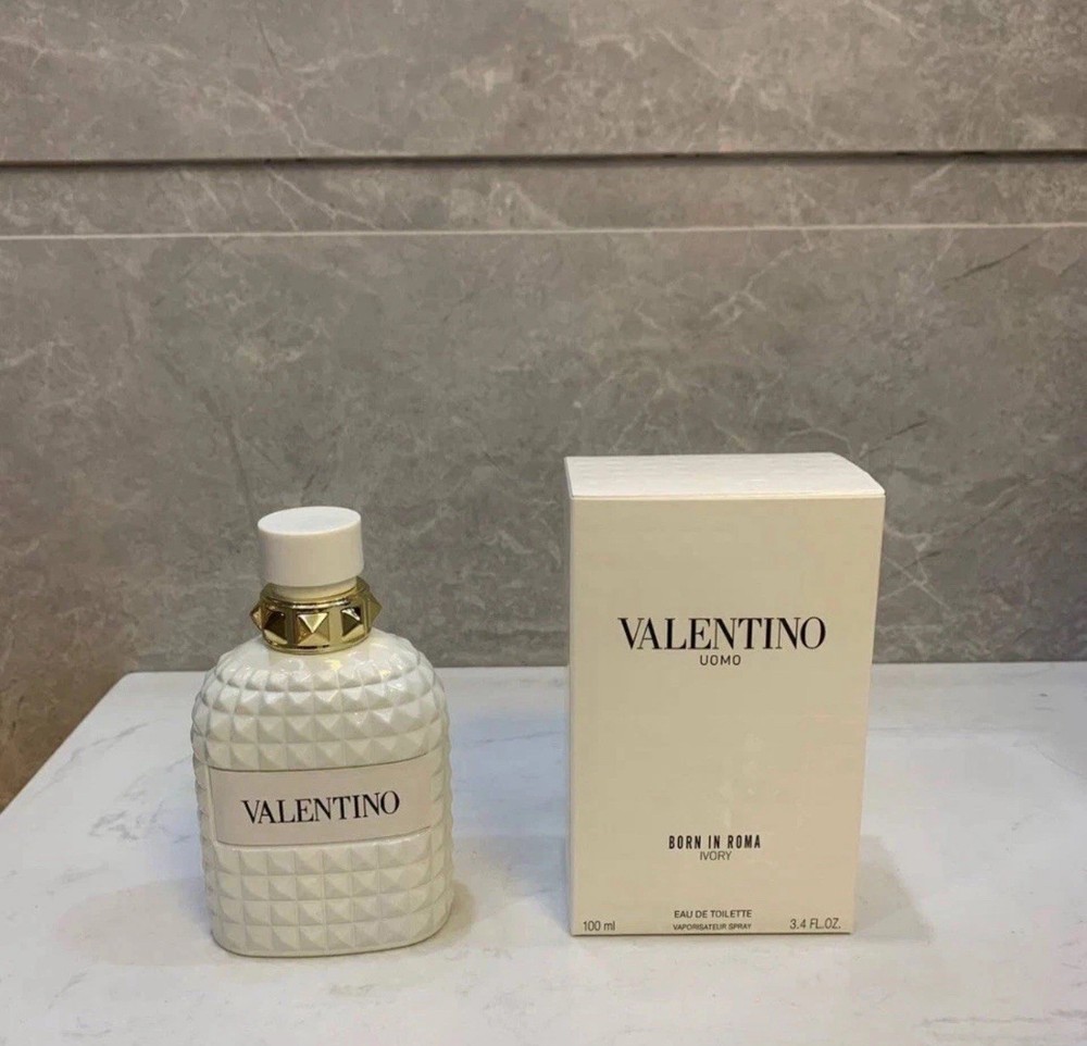 NEW VALENTINO UOMO BORN IN ROMA IVORY EDT SPRAY FOR MEN 3.4 Oz / 100 ml.