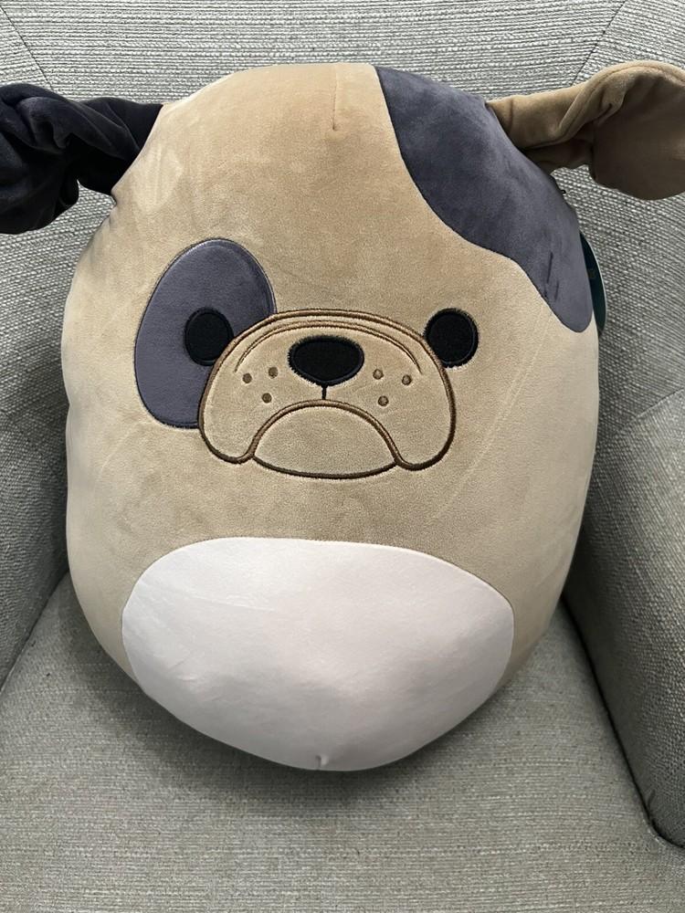 Squishmallows 16 Inch Loafer Brown Bulldog Plush Toy New with Tags