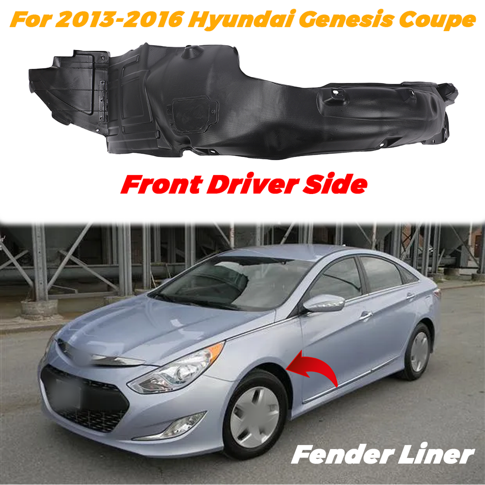 2011-2015 Hyundai Sonata Hybrid Left Front Fender Liner HY1248127