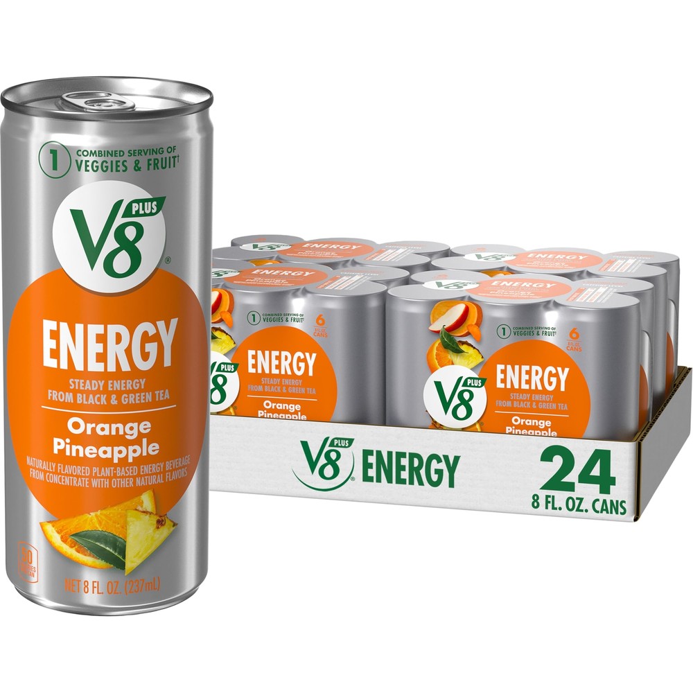Orange Pineapple Juice Energy Drink 8 fl oz Can 24 Pack