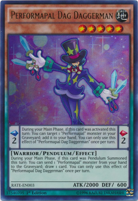 1st Edition Ultra Rare Performapal Dag Daggerman RATE-EN003 Near Mint