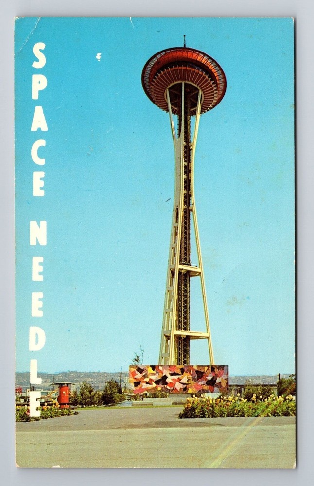 Vintage Seattle WA Space Needle Retro Postcard