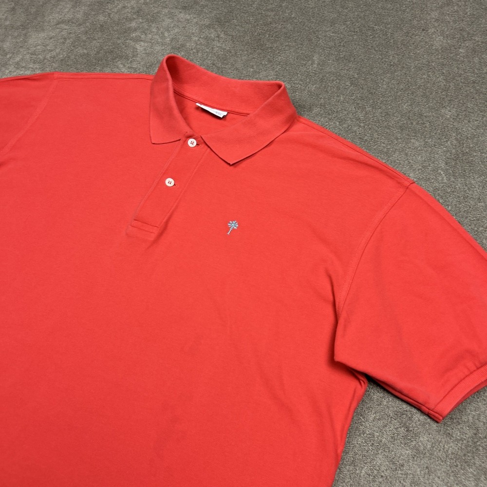 Ben Silver Charleston Polo Shirt Mens 2XL Red Pique Casual Golf Short Sleeve