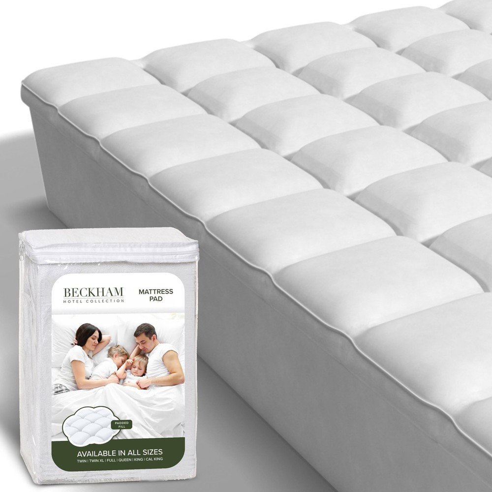 King Size Mattress Pad (Extra Padded) & Protector Hybrid - Quilted Pillow Top...
