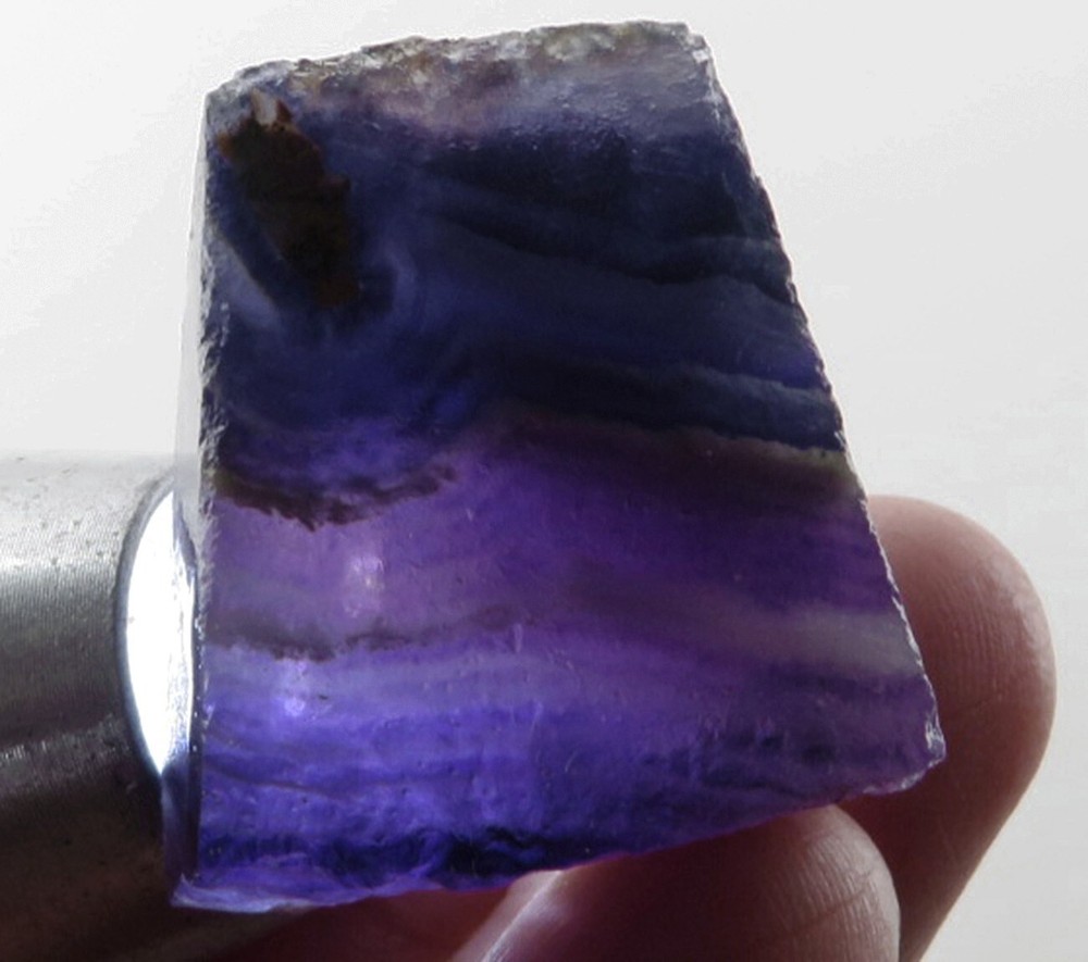 104Ct Brazilian Natural Purple Fluorite Crystal Rough for Faceting YVZ567