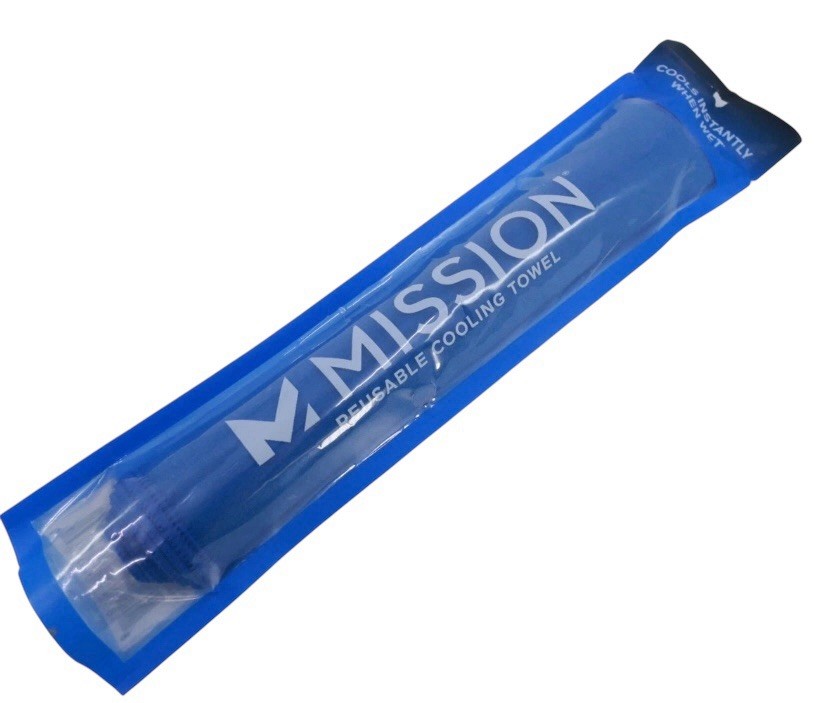 Mission Cooling Towels 8x30 Inch Reusable Wet Chill Blue