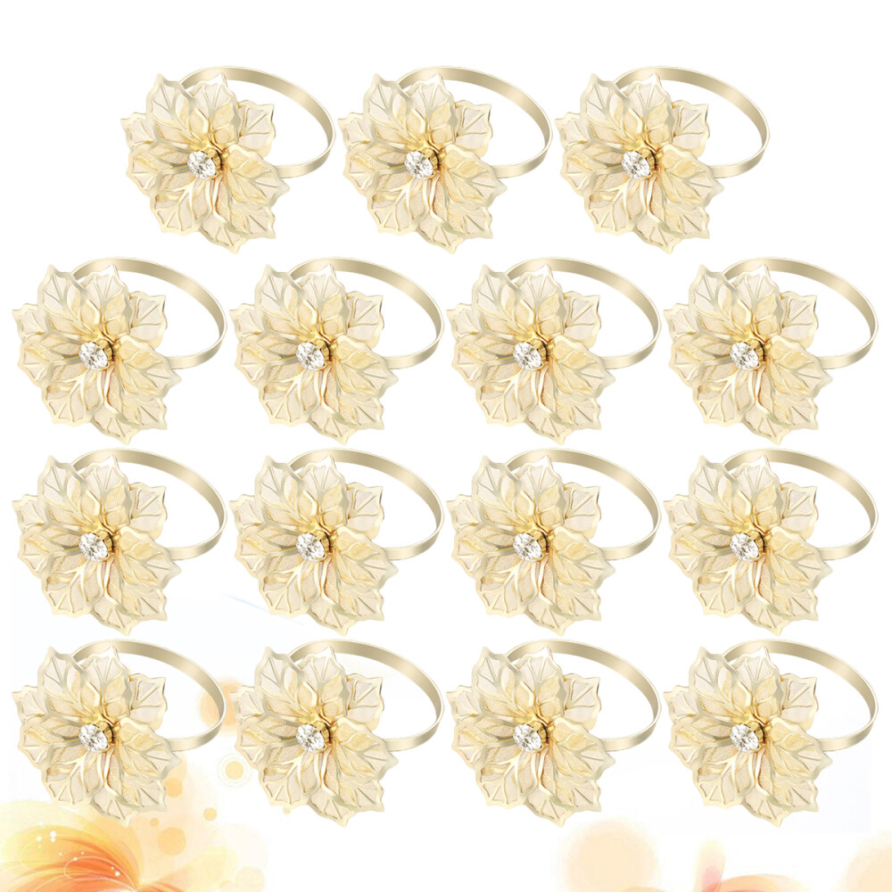 15 Pcs Dinner Table Napkins Rings Family Reunion Decoration Home