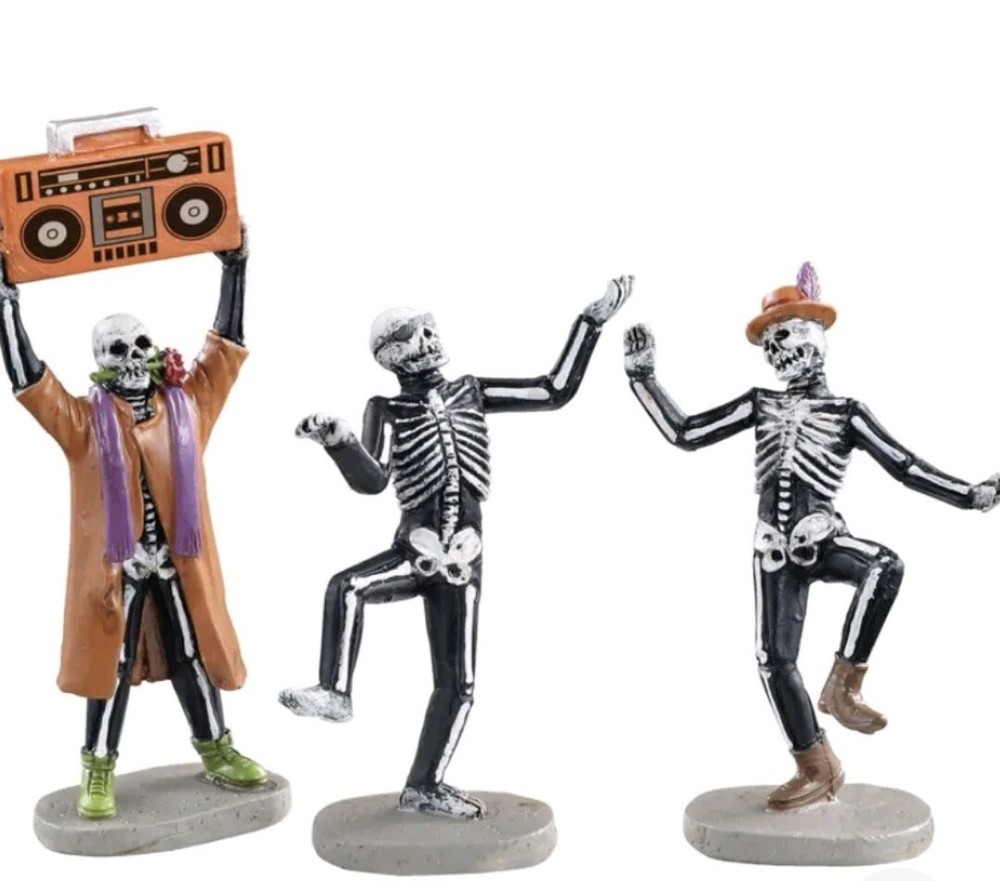 Lemax Retired Jitterbones Dance Party Set of 3 Village Collectible 2021-2022