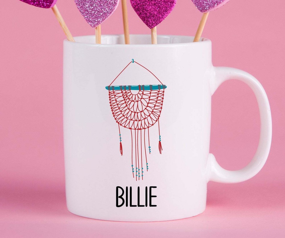 Personalized Macrame Mug Macrame Gift Ideas Macrame Cup Gifts For Macrame Lovers