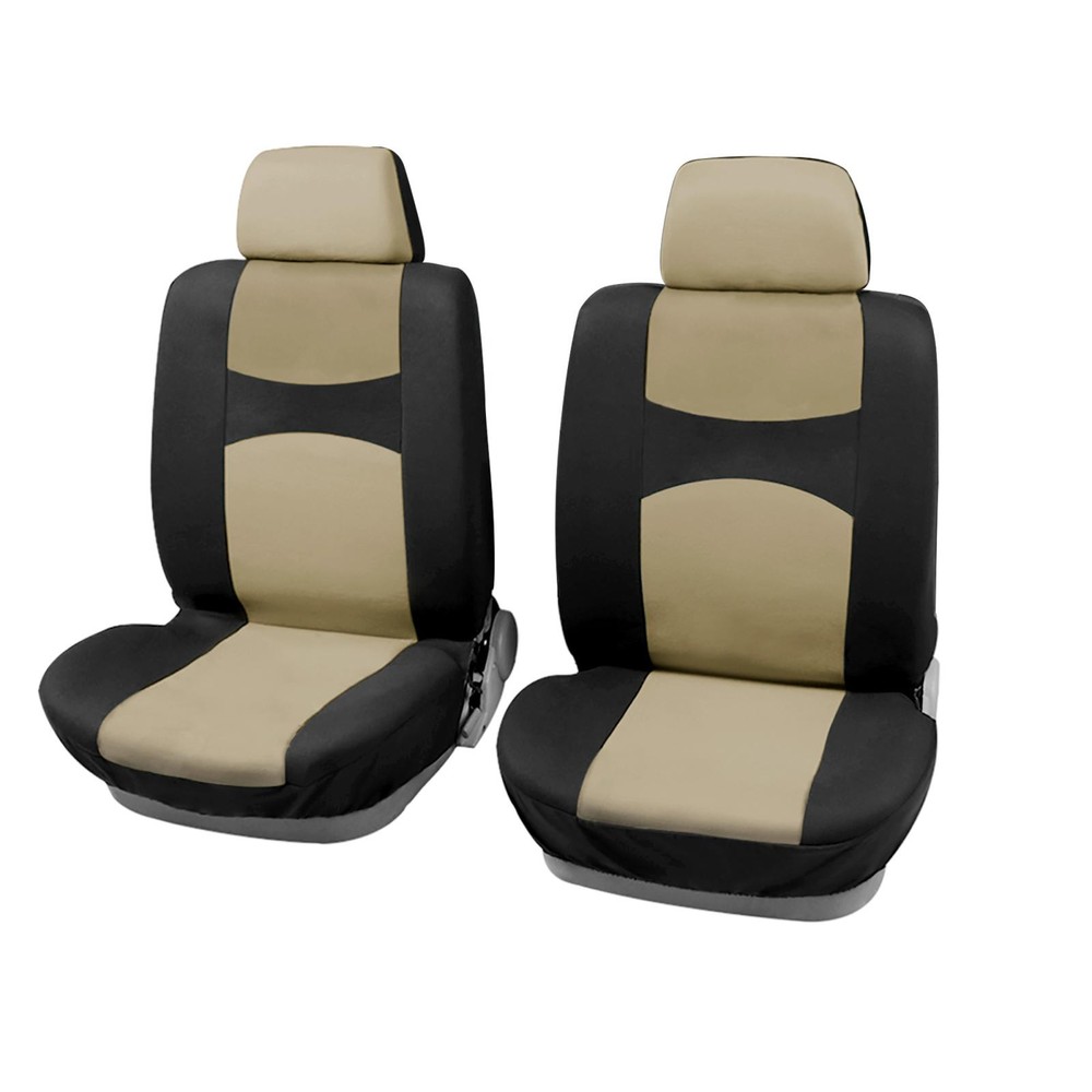 Universal Front Car Truck Seat Cover Pad Protection Kit Black Beige