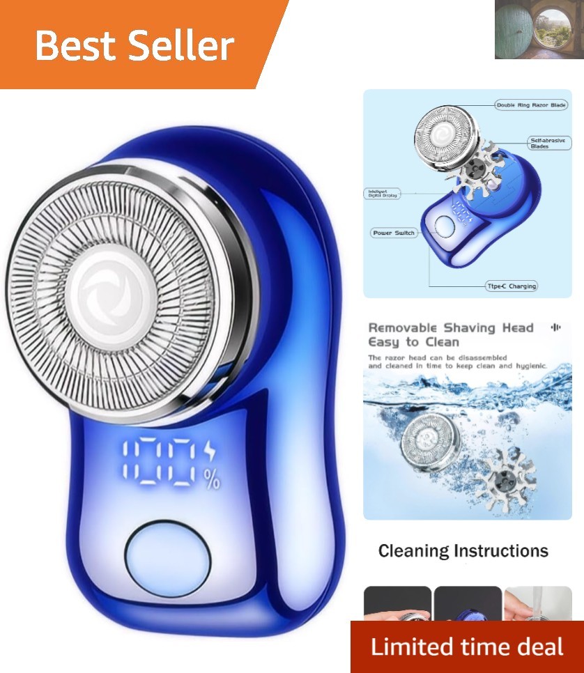 Portable USB-C Rechargeable Mini Shaver for Travel - Lightweight & Unisex