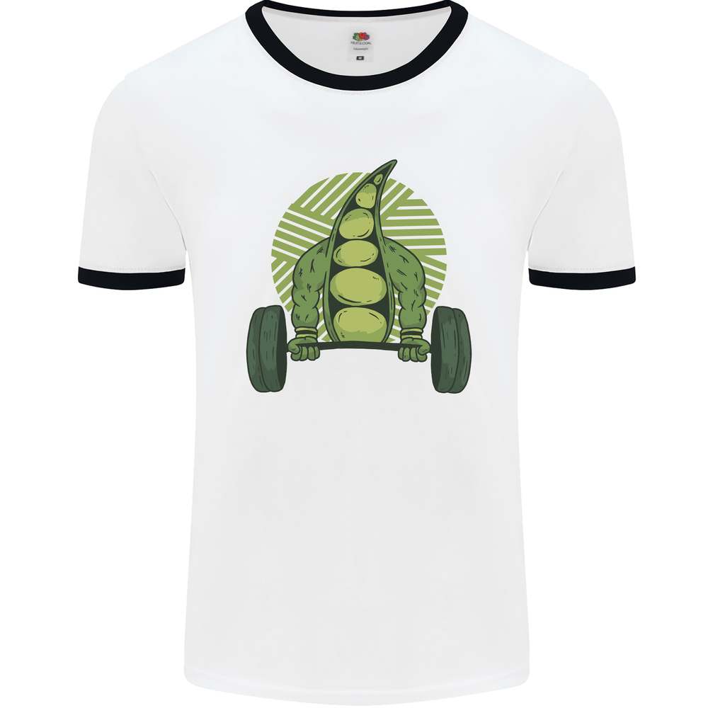 Gym Bean Bodybuilding Gym Training Mens Ringer T-Shirt