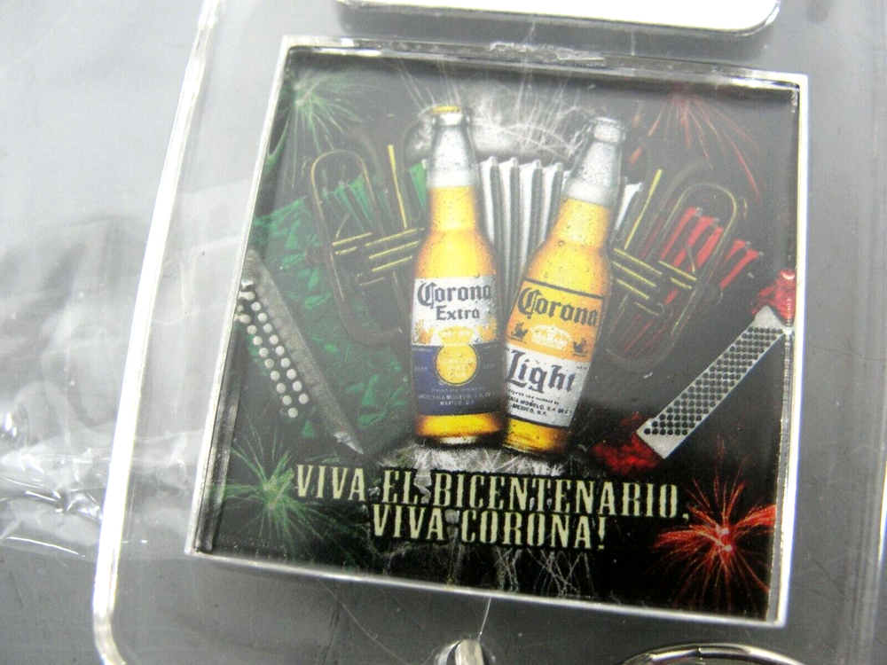 Corona Beer Bottle Opener Keychain Picture Frame Charm FOB Lot of 100 New