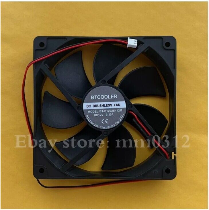 BTCOOLER BT-D12025H12M 12025 DC12V 0.30A 12CM 2-Wire Inverter Cooling Fan #E8