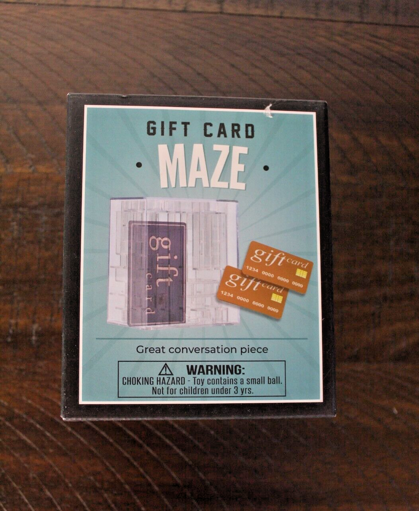 Gift Card Maze Brain Teaser Roll Marble to Unlock Card-image