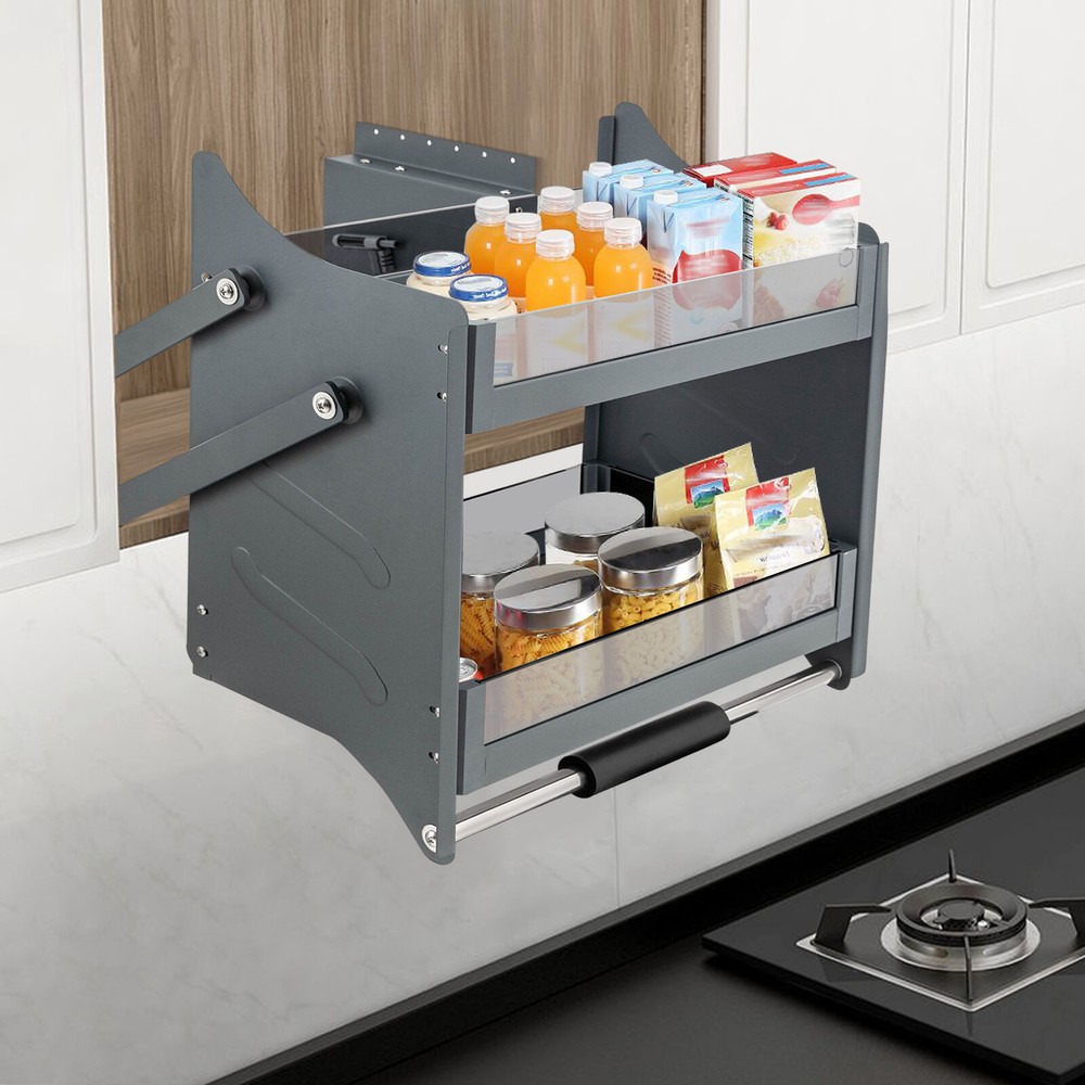 Pull Down Shelf Organizer for 24-Inch Upper Kitchen Cabinets