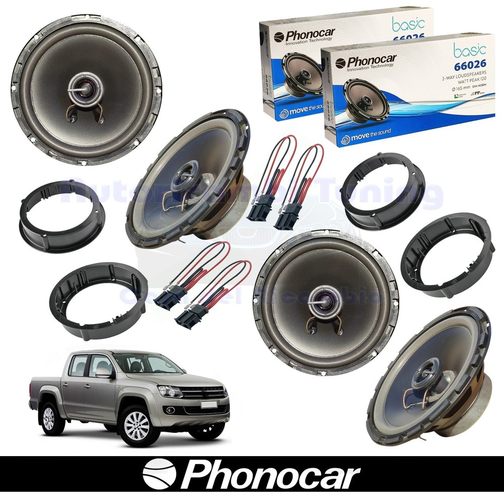 PHONOCAR 66026 speakers Ant + post coaxial 165mm 60w for VW AMAROK