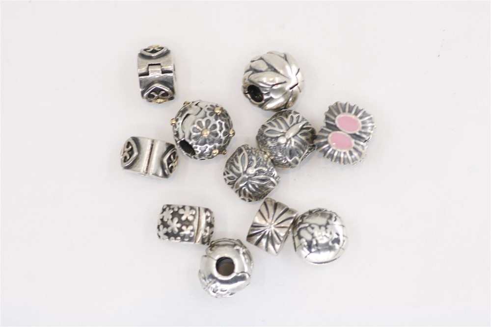 Vintage Pandora Sterling Silver Charms Set of Ten Stunning Pieces