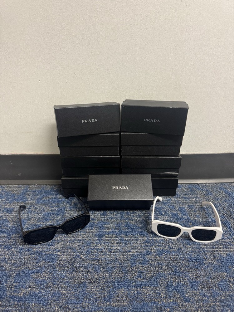 Prada Symbole Luxury Aviator Sunglasses with Iconic Logo