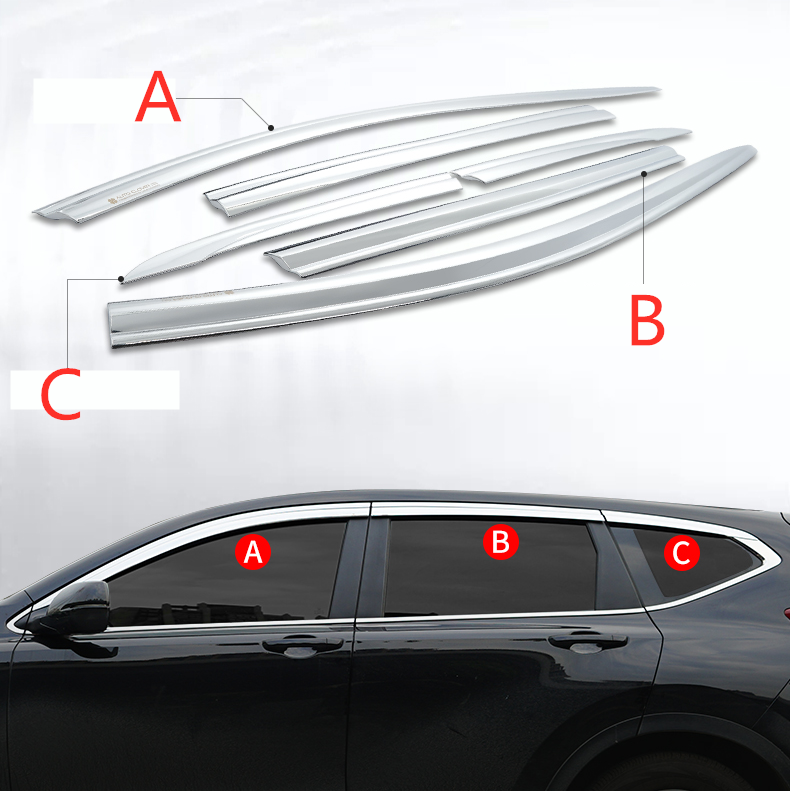 For Honda CR-V 2017-2022 Chrome Car Window Visor Vent Shade Sun Rain Deflectors