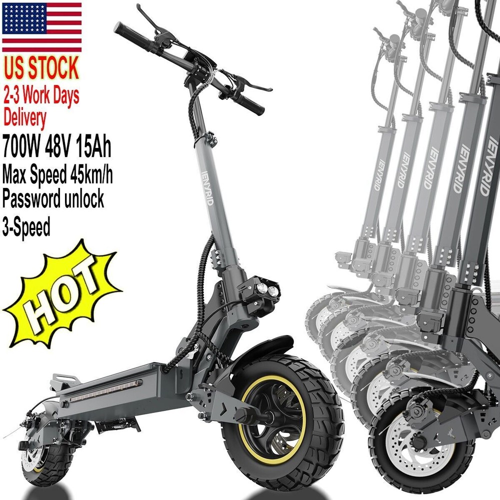 700W 28MPH ELECTRIC SCOOTER ADULT LONG RANG FAST SPEED E-SCOOTER URBAN COMMUTE