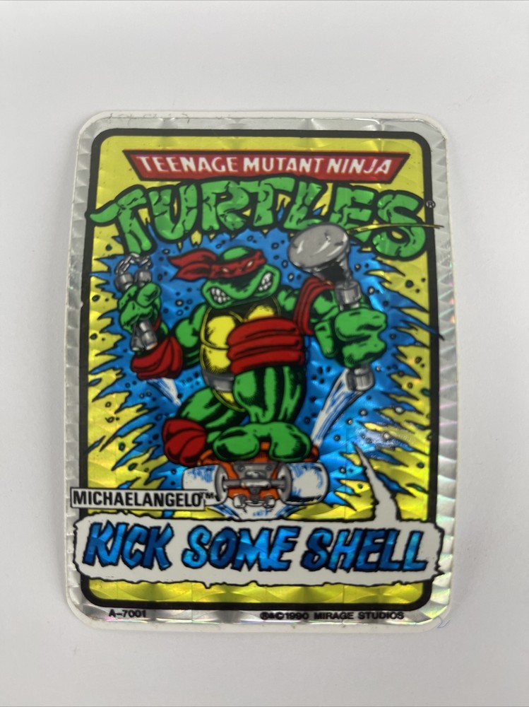 RARE 90 Teenage Mutant Ninja Turtles Michaelangelo Vending Machine Prism Sticker