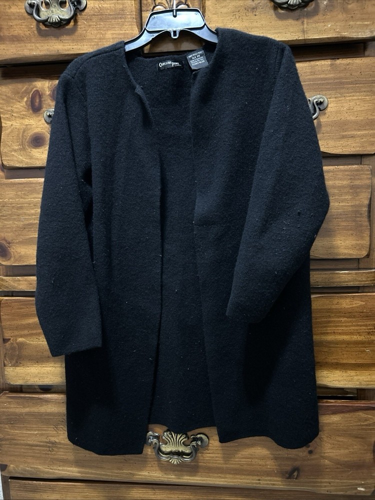 CROSSING POINTE Open Front Cardigan Size XL Fossil Back (4-D)