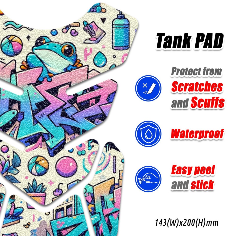 Gas Tank Pad Urban Street Style Durable Bike Tank Pads #111