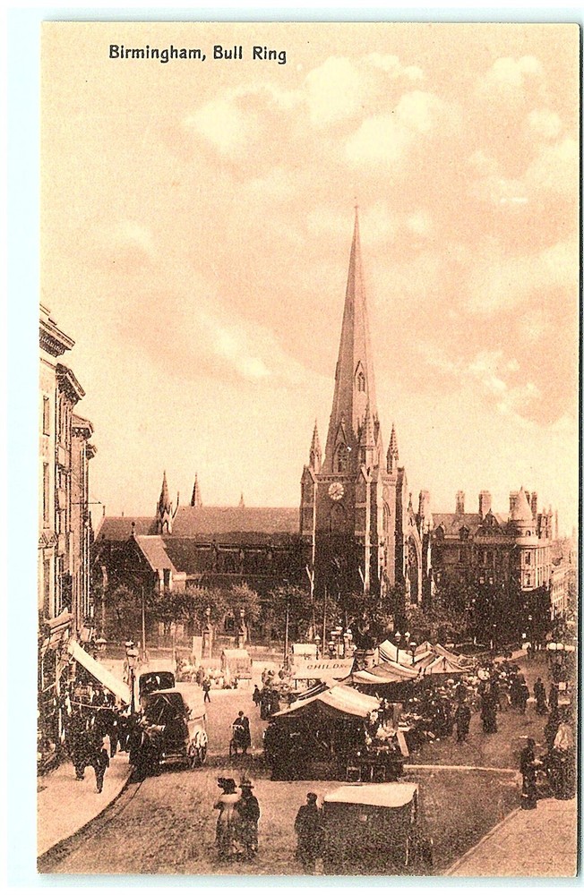 S03-7141, BULL RING, BIRMINGHAM, ANTIQUEPOSTCARD