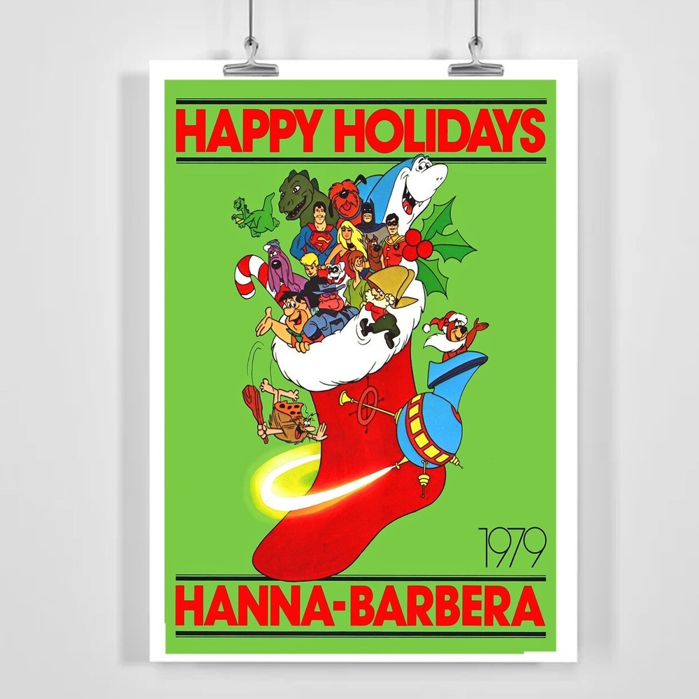 Happy Holidays from Hanna-Barbera. Xmas Poster. Movie Xmas - No Frame