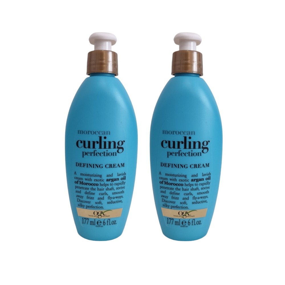 2 Pk OGX Organix Moroccan Curling Perfection Defining Hair Cream - 6 Fl Oz