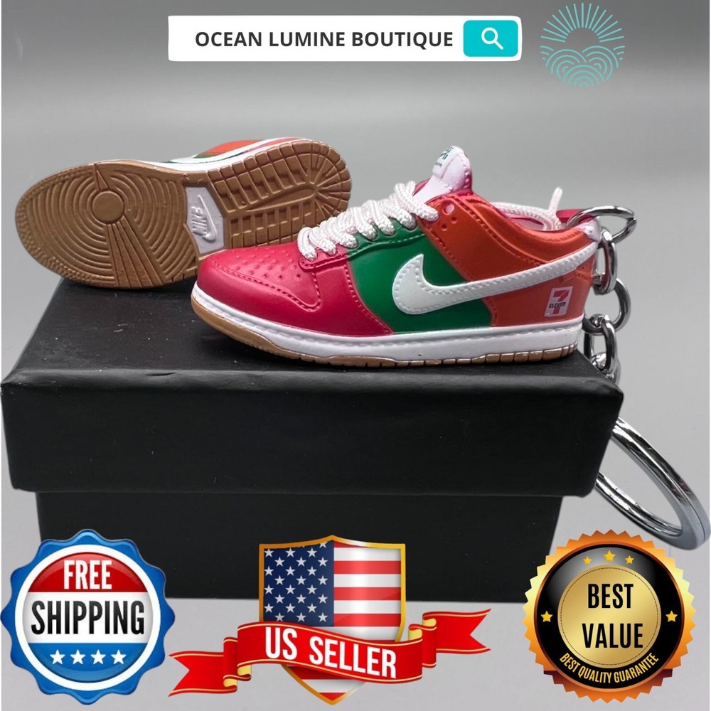 SB DUNK 3D Mini Sneaker Keychain, Jordan Sneaker Collectible, Box Options