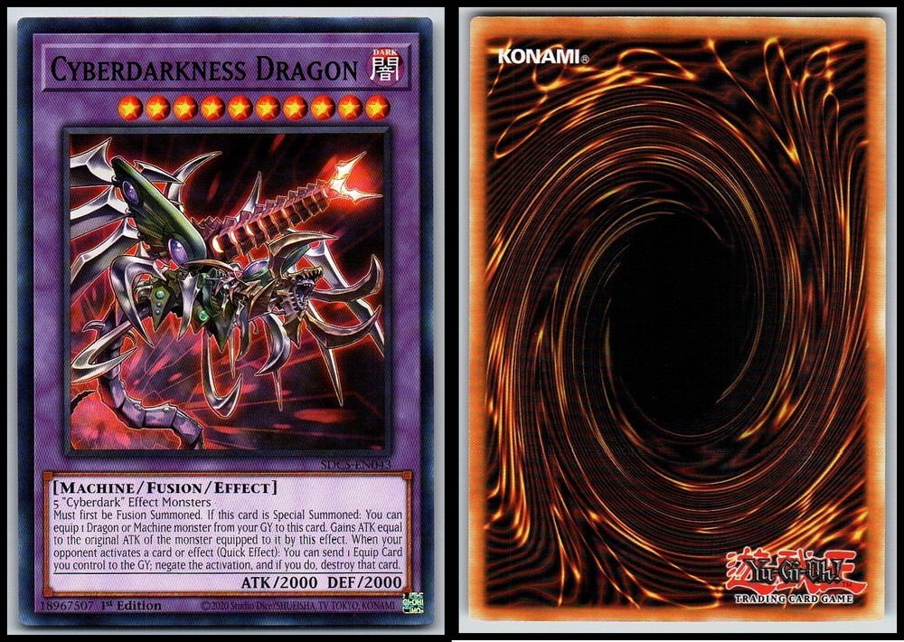 CYBERDARKNESS DRAGON SDCS-EN045 1st Edition Yu-Gi-Oh Ultra Rare Card