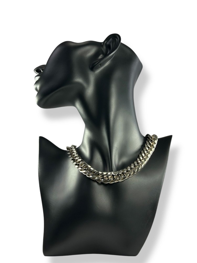 Chunky Stainless Steel Curb Link Vintage Choker Necklace